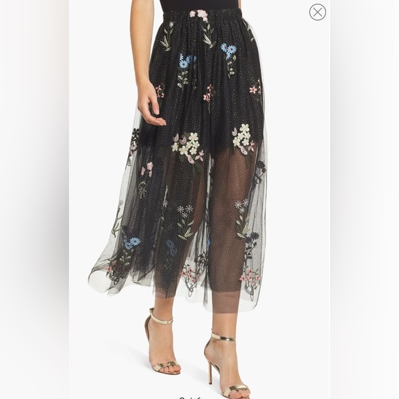 Endless Rose Sparkly Floral Skirt - Picture 1 of 6